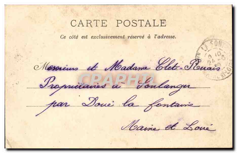 CPA Chartres Ecole normale de garcons — Verso