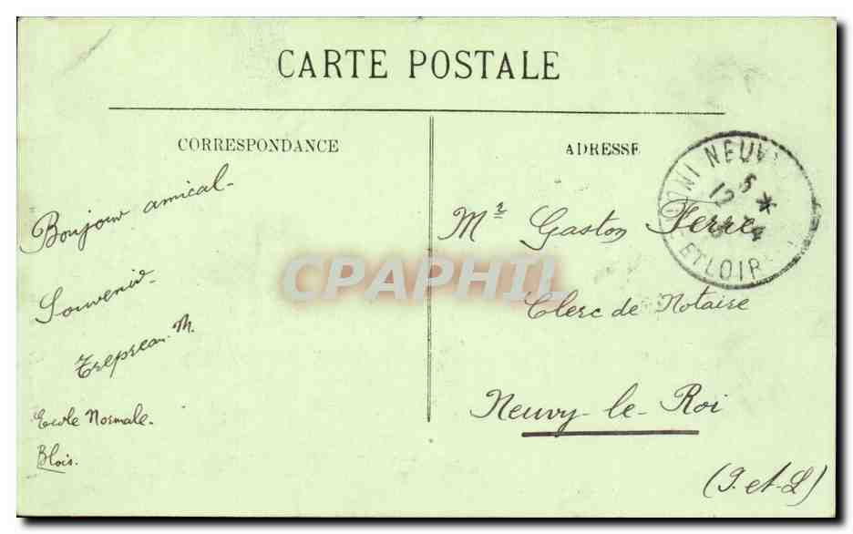 CPA Blois Les escaliers Denis papin — Verso
