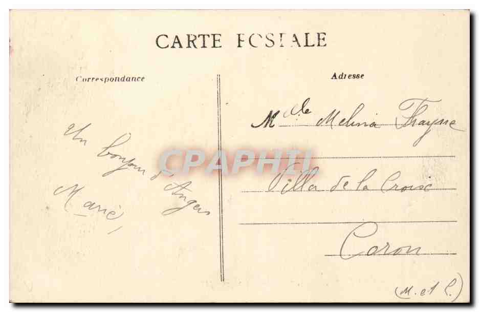 CPA Angers CArrefour Rameau Rue chausse St pierre — Rückseite