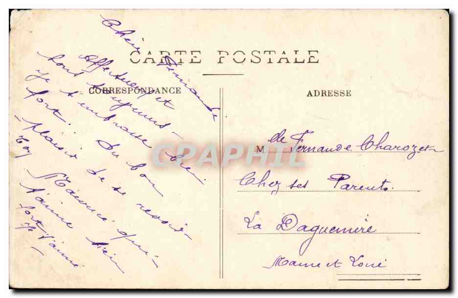 CPA Angers Place du ralliement et la rue Lenepveu — Back