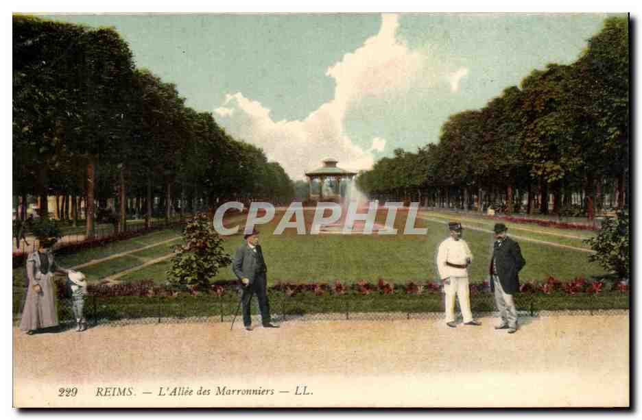 CPA Reims Allee des Maronnies