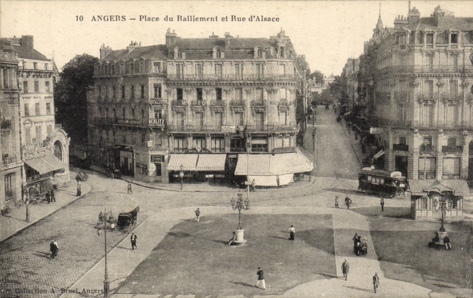 Angers CPA Place du ralliement et rue d'Alsace