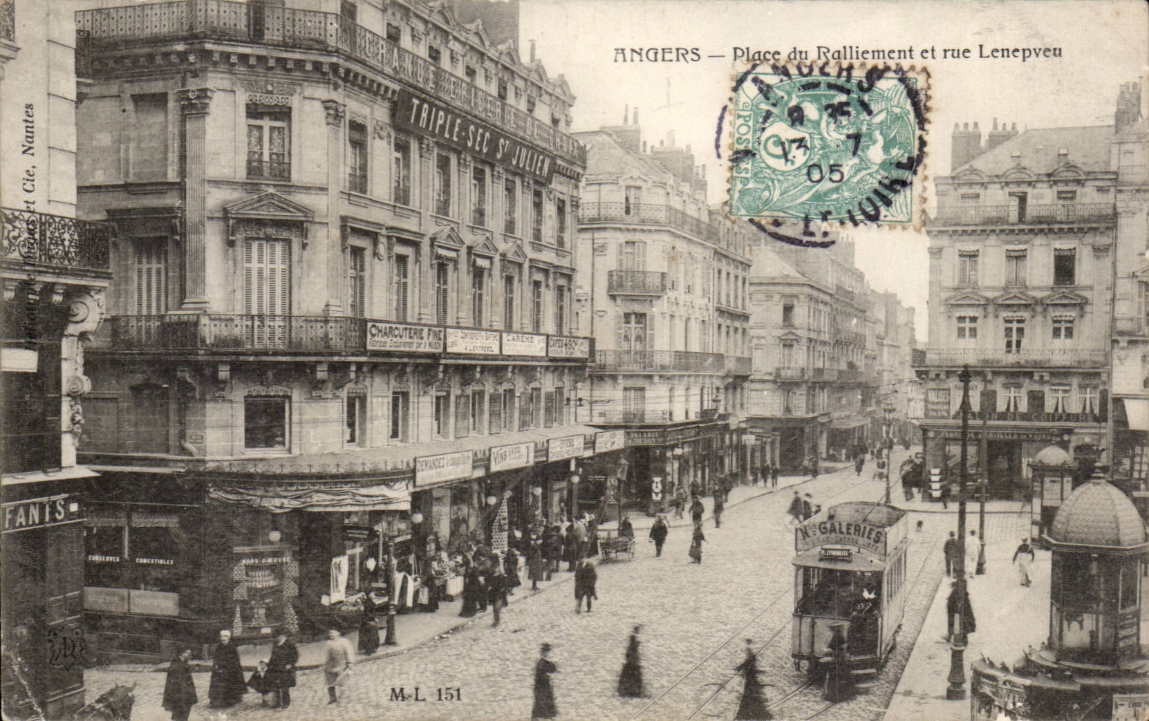 Angers CPA place du ralliement et rue lenepveu