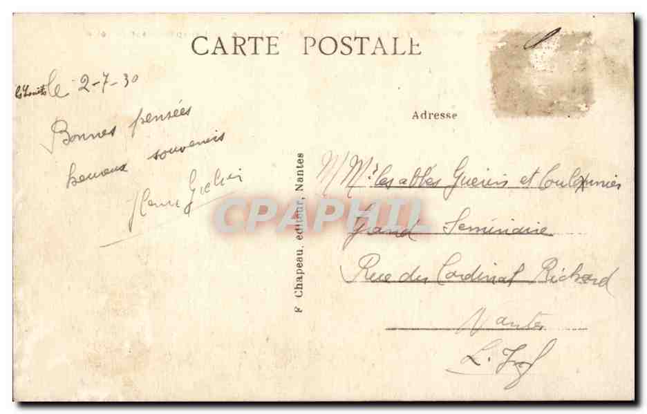 CPA saint Florent le Vieil Le pont suspendu sur la Loire — Rückseite