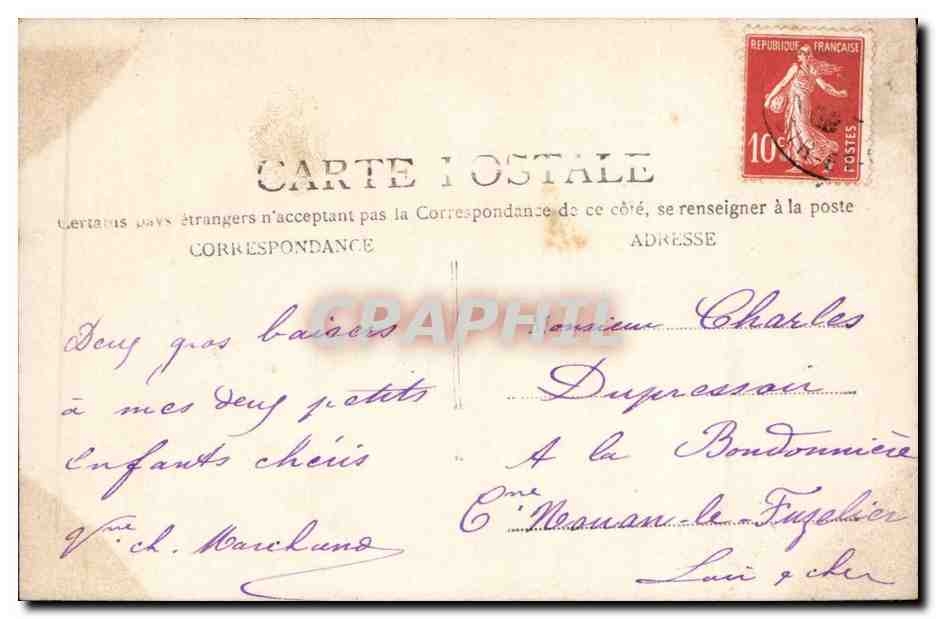 CPA Enfant sur son velo Cycling cycle — Verso