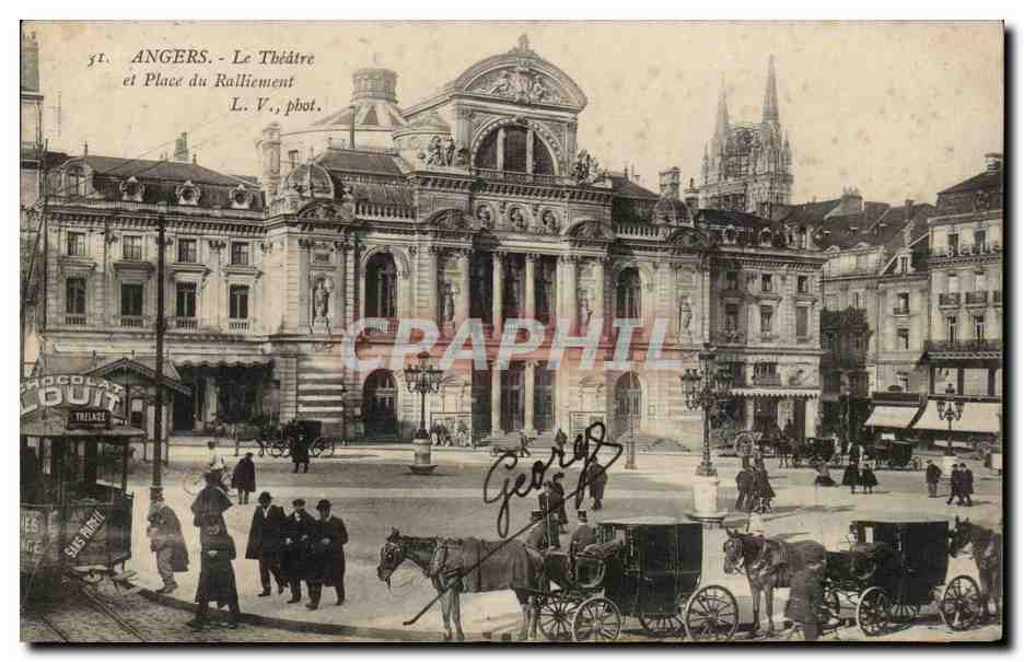 Angers - Le Théâtre et Place du Ralliement — L. V., phot.