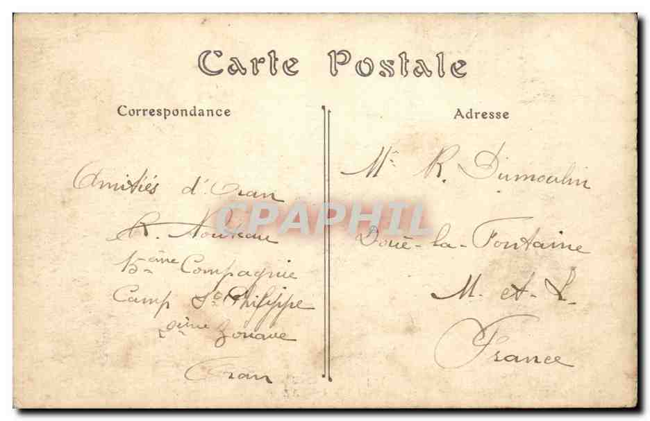 Oran — Le Môle et la Station des Torpilleurs — ND. Phot. n°110 — Verso