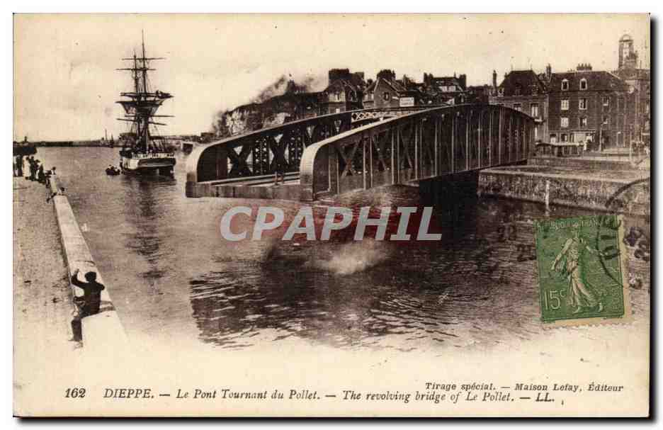 CPA Dieppe Le pont tournant du Pollet 