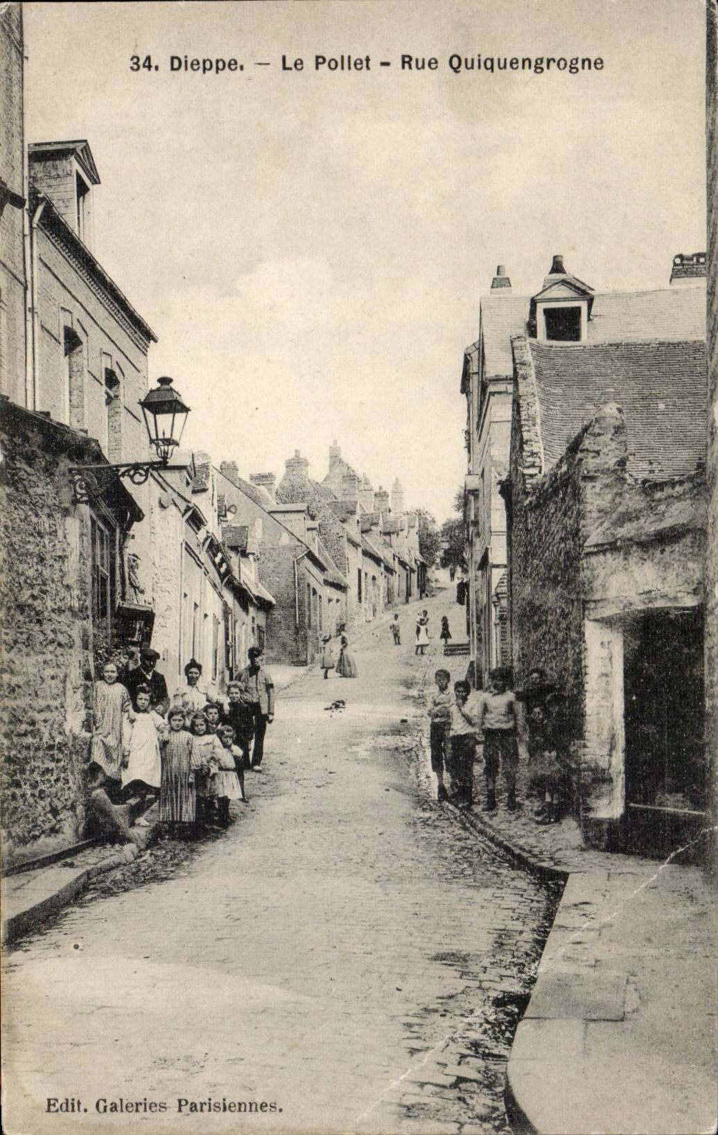 CPA Dieppe Le Pollet Rue Quinquengrogne