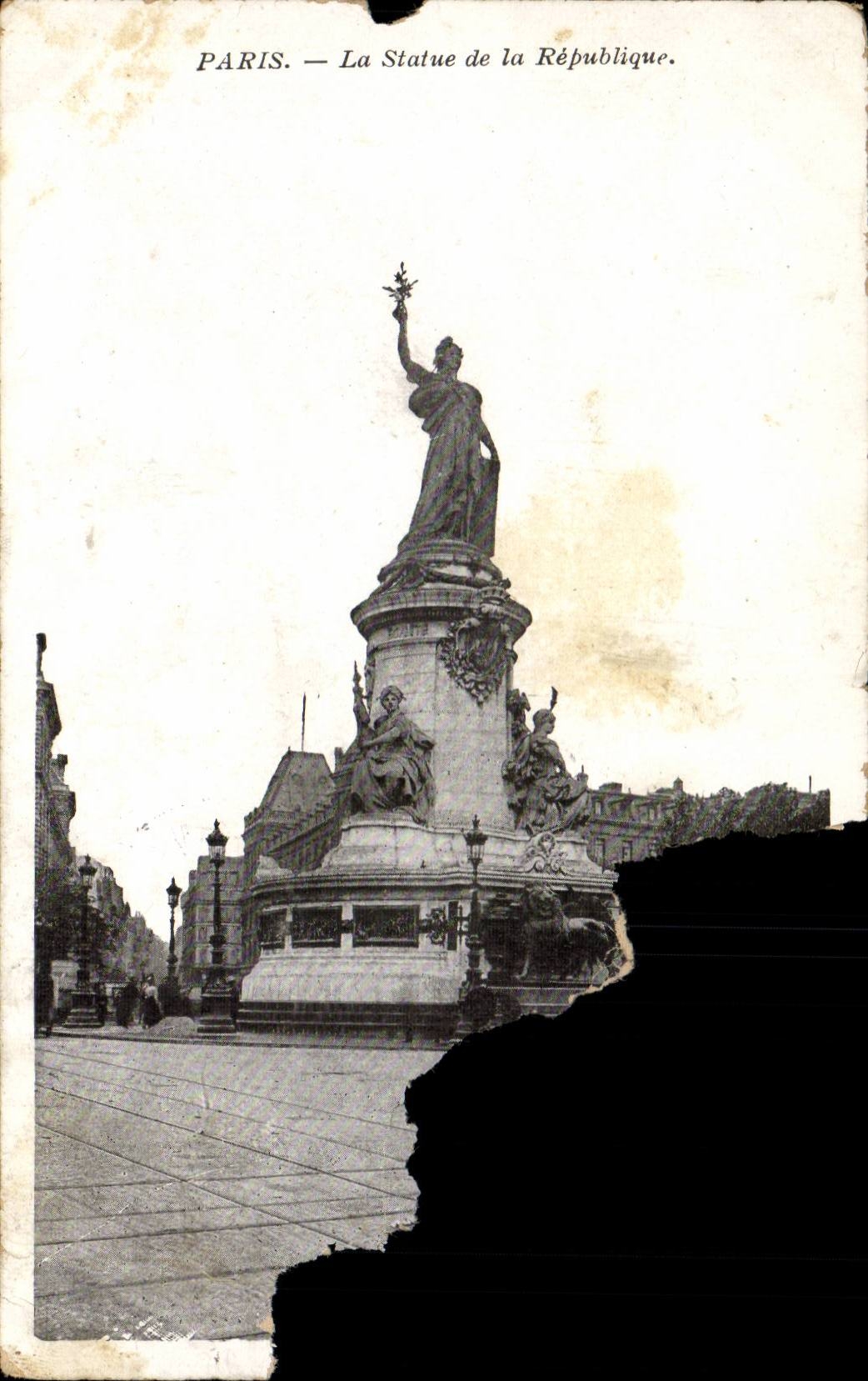 CPA Paris Statue de la Republique