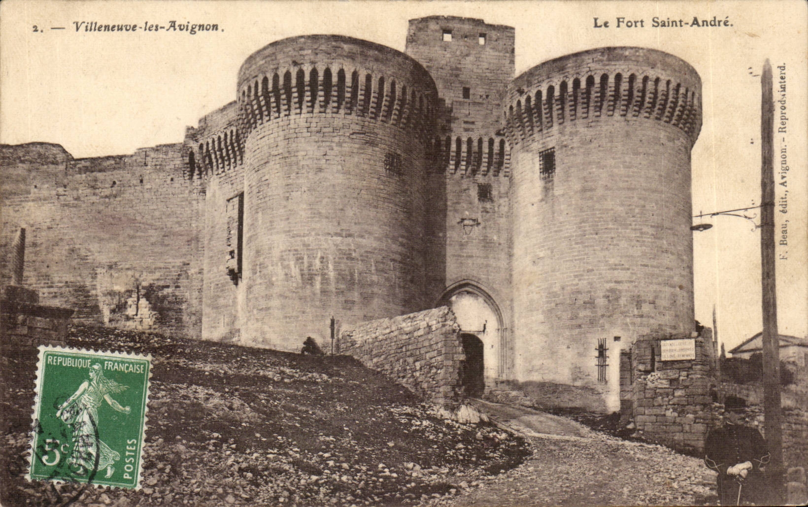 Villeneuve-lès-Avignon — El Fuerte de San Andrés — F. Beau, edit. Avignon