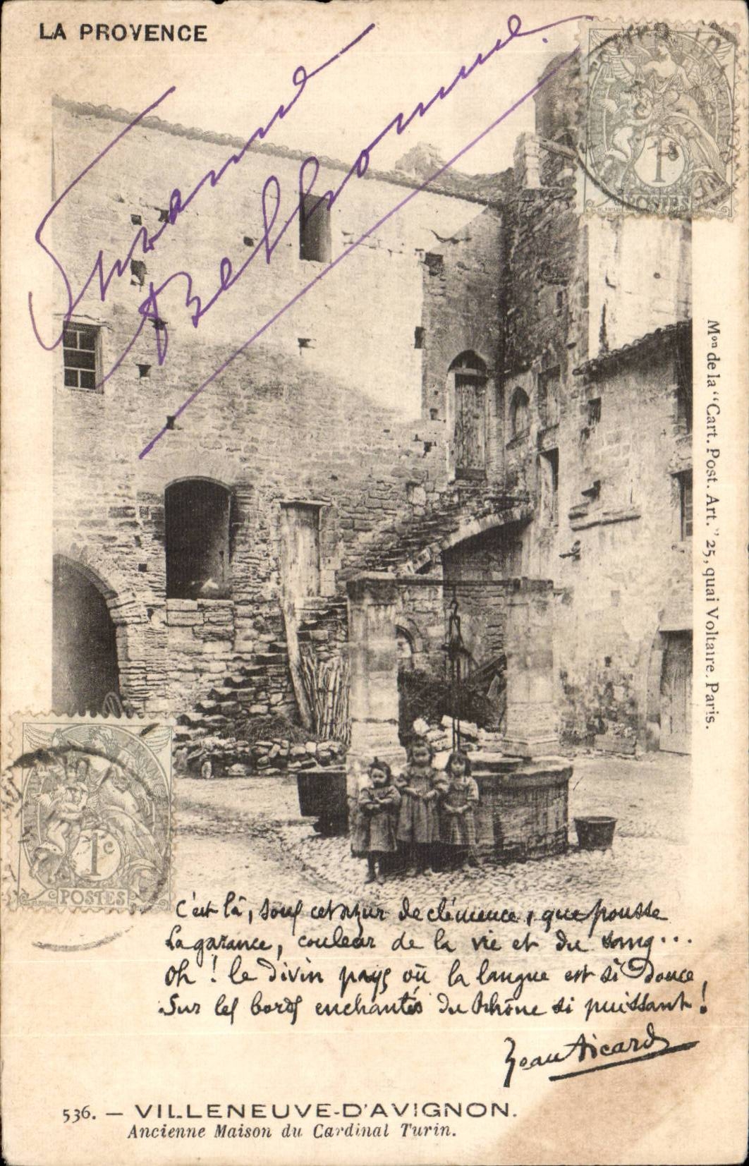 Villeneuve les Avignon CPA Ancienne Maison du cardinal Turin