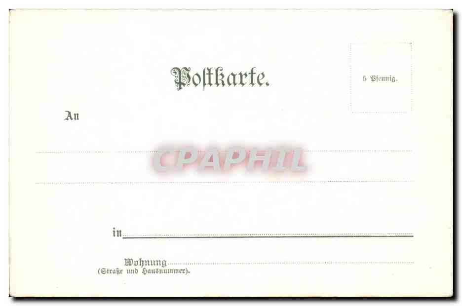 Famille sous parapluie dans la forêt — Schwarzwaldbild — Johannes Eichlepp & Co., Freiburg — Verso