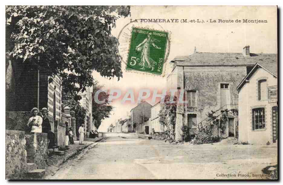 CPA La pommeraye la route de Montjean