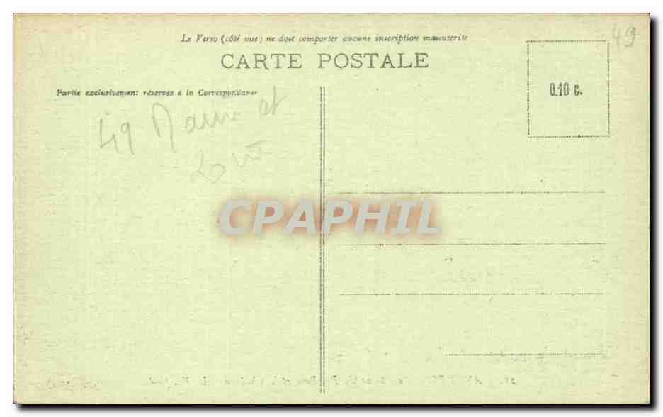 CPA Angers La statue du roi Renet ele chateau ( attelage de cheval ) — Rückseite