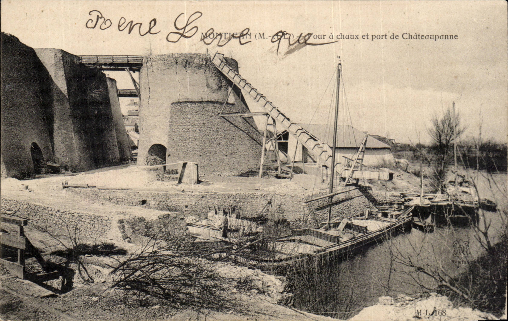 CPA Montjean Four a chaux et port de Chateaupanne