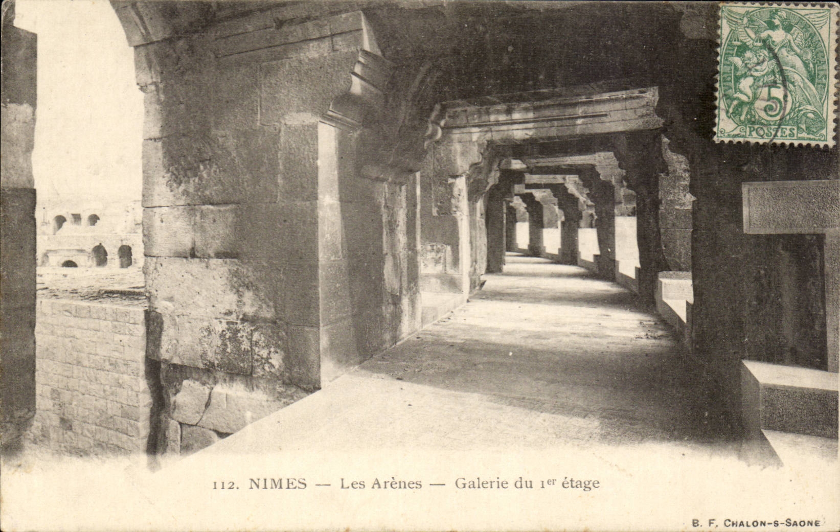 Nîmes — Les Arènes — Galerie du 1er étage — B. F. Chalon-saône, n°112