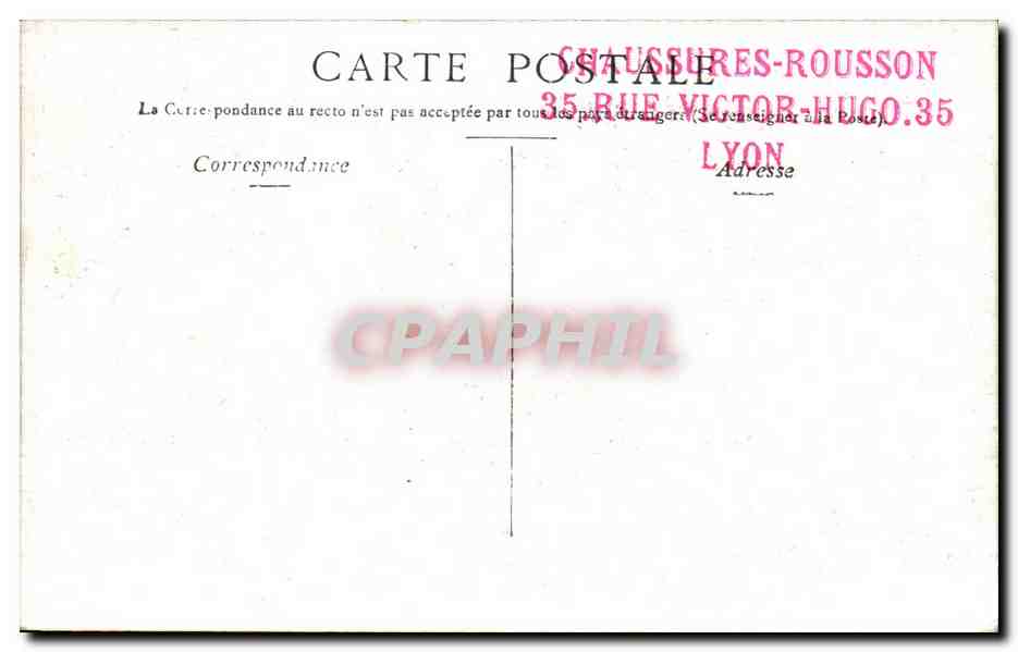 Lyon CPA Vieille maison contigue a St Jean — Verso