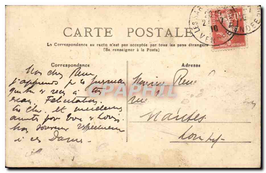 Bordeaux CPA Bords de la Garonne — Verso