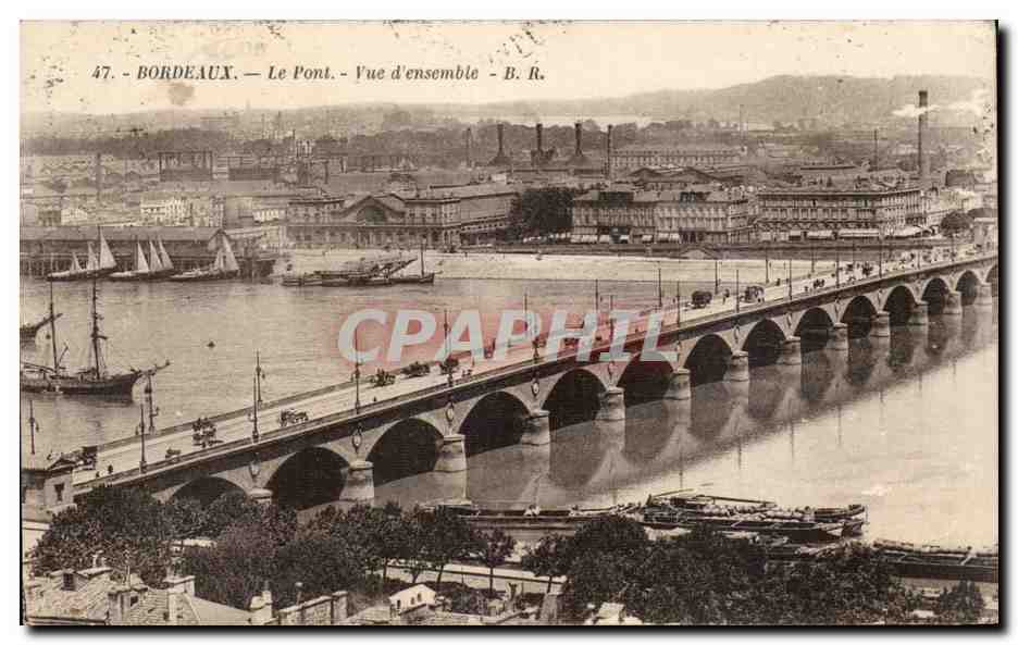 Bordeaux CPA Le pont Vue d'ensemble