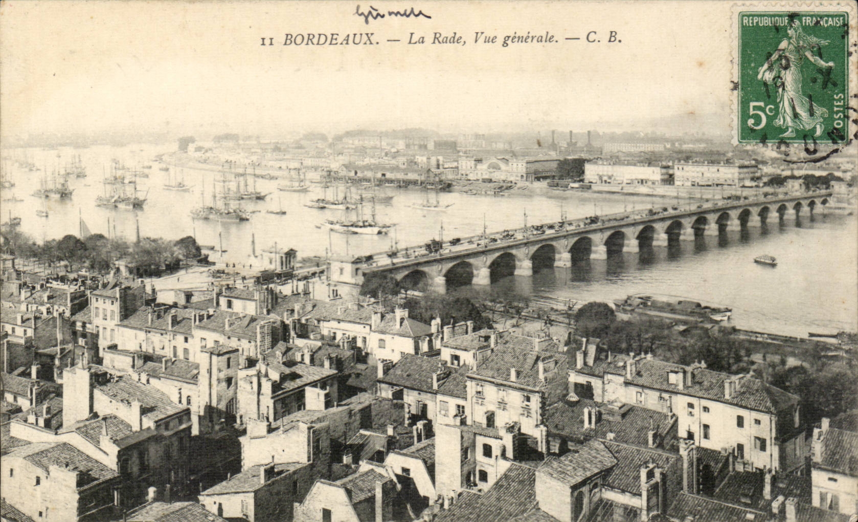 Bordeaux CPA La rade Vue generale