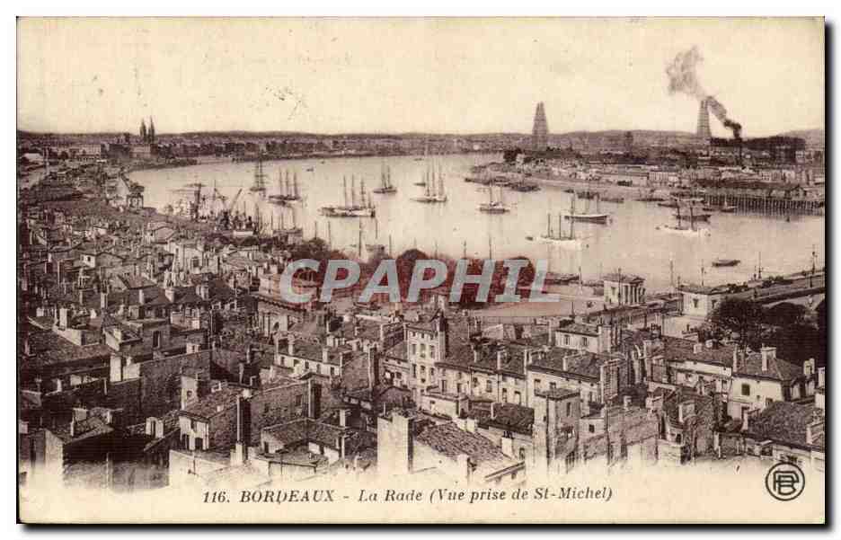 Bordeaux CPA La rade Vue prise de St Michel