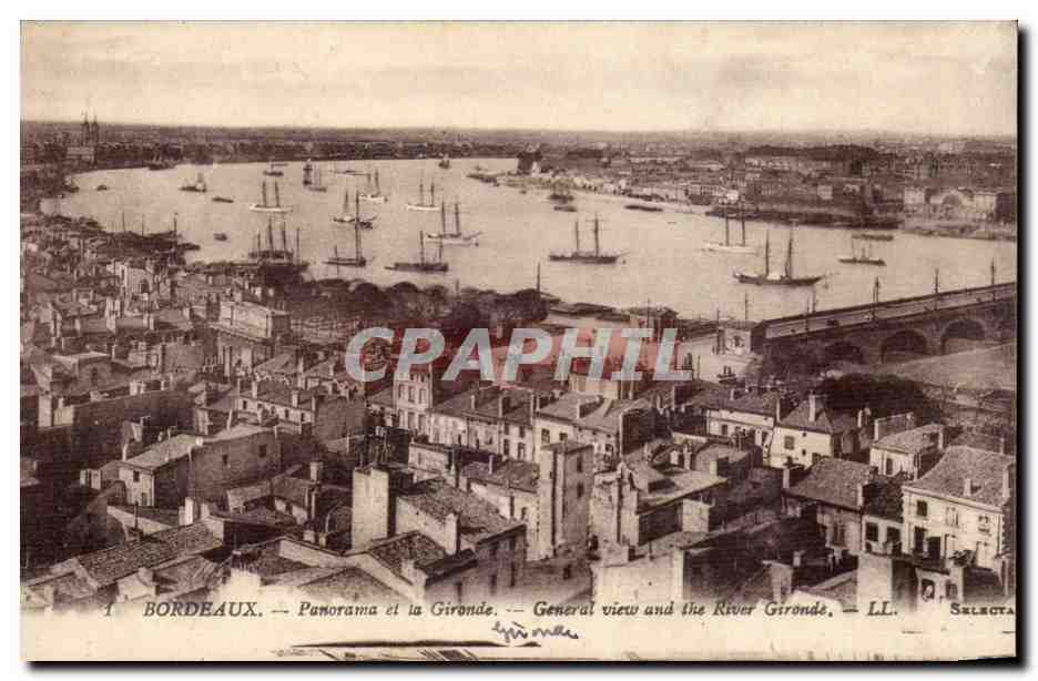 Bordeaux CPA panorama de la Gironde 