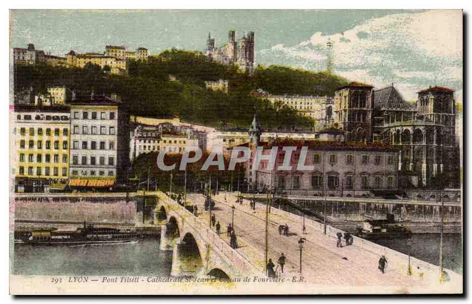 LYON — Pont Tilloy - Cathédrale Saint-Jean et Couvent de Fourvière - E.R.