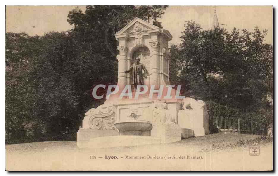 Lyon - Monument Burdeau (Jardin des Plantes) — éditeur RWLC, n° 414