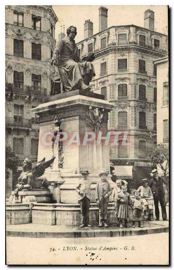 LYON - Statue d'Ampère - G. B.