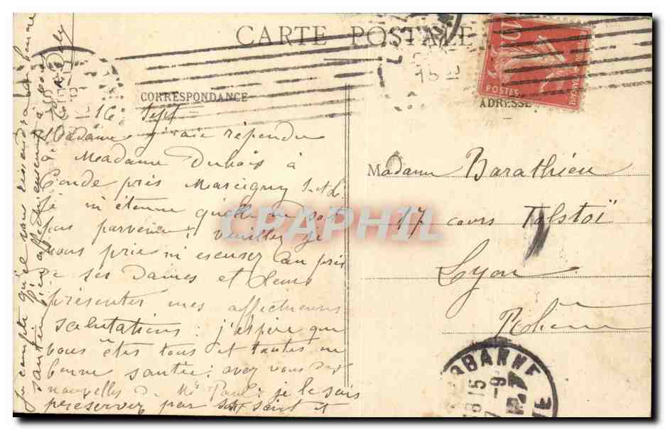 LYON - Statue d'Ampère - G. B. — Verso