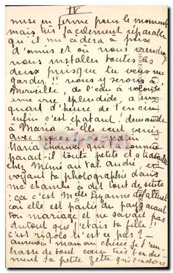 La Terrasse CPA Le haut du Seuil La dent de Crolles — Verso