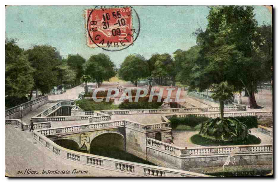 Nîmes, le Jardin de la Fontaine — éditeur non visible, n° de série 24
