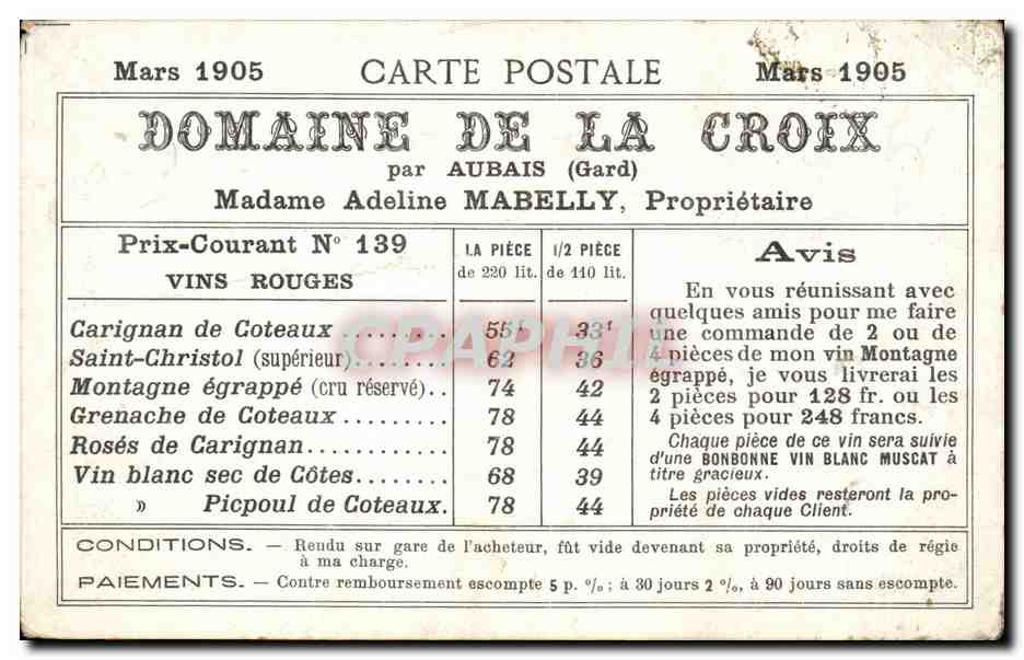 CPA Nimes Vue du jardin de la fontaine de Nimes — Rückseite