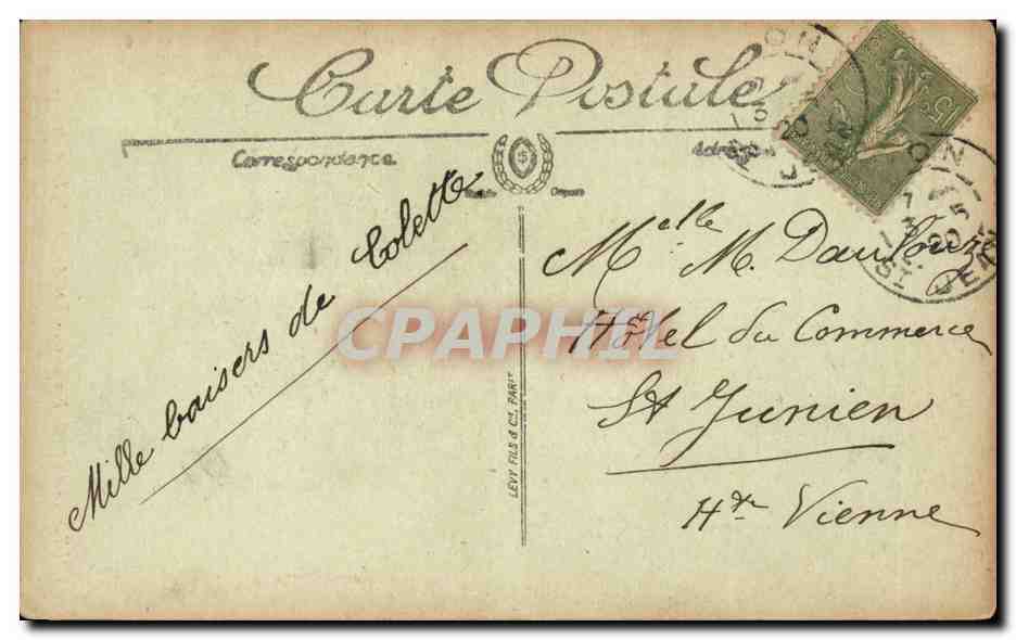 Lyon CPA Abside de Fourviere — Verso
