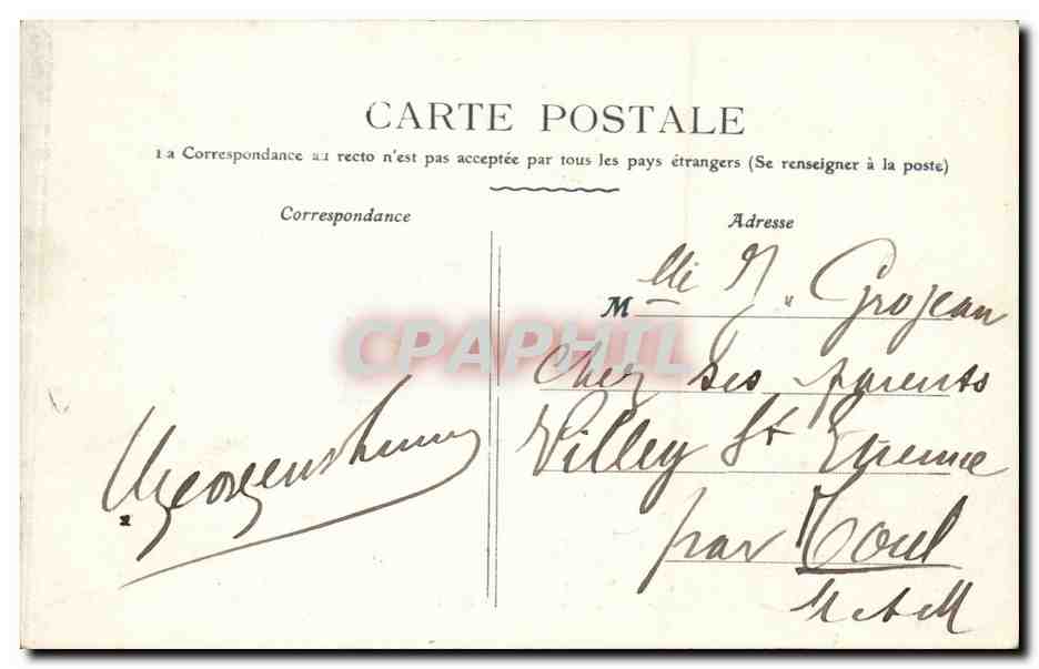 Pont sur la Meuse à SAINT-MIHIEL — Croix de la Meuse — Faubourg de Verdun — Ch. Poliguet, phot.-édit. — Verso