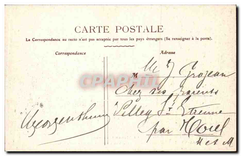 Saint Mihiel CPA Les roches et la vallee pendant une crue de la Meuse — Rückseite