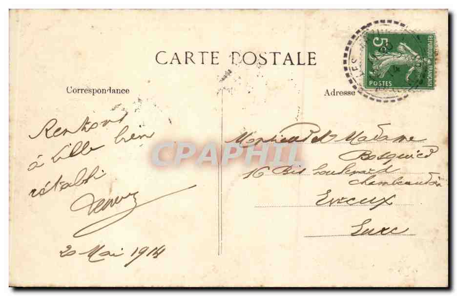 Vallée de la Meuse — Entrée de la Vallée de la Semoy — Carte postale — Rückseite