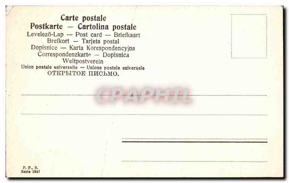 CPA Fantaisie Enfant et cigogne — Rückseite