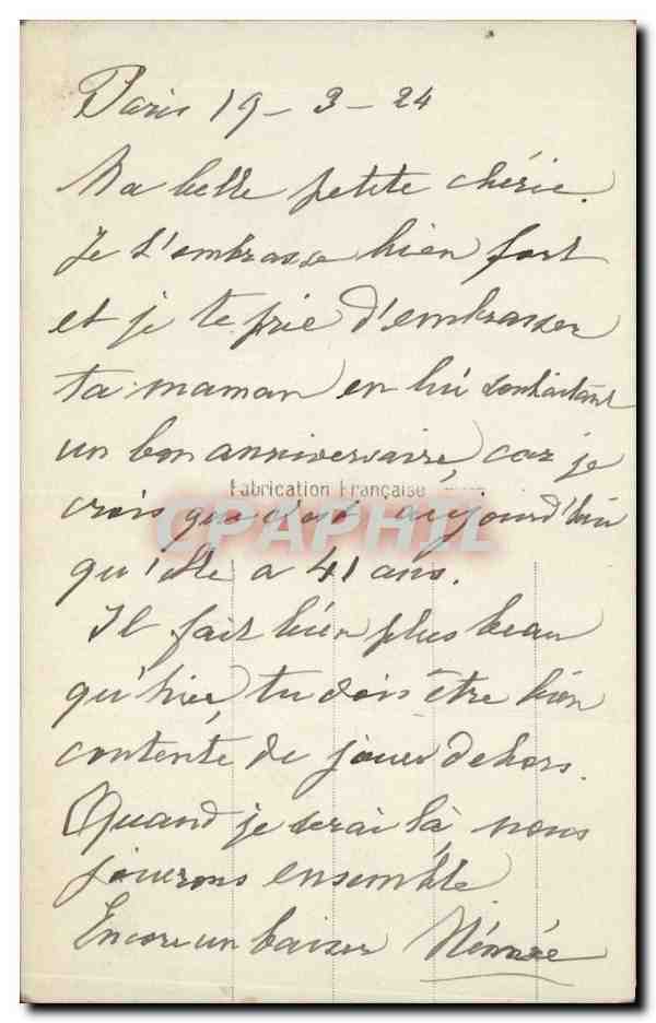 CPA Fantaisie Enfant et chevre goat — Verso
