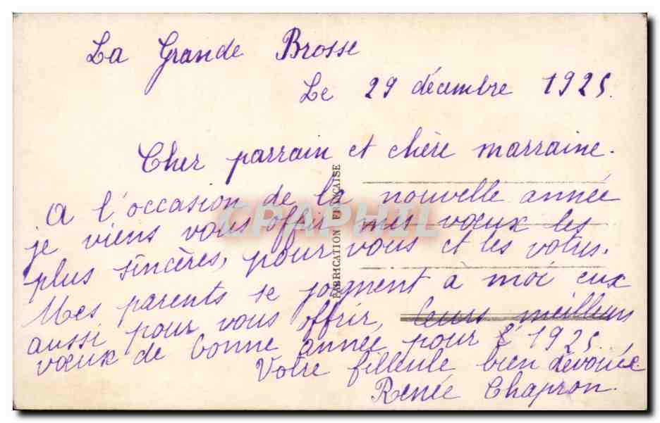 CPA Fantaisie Enfant — Verso