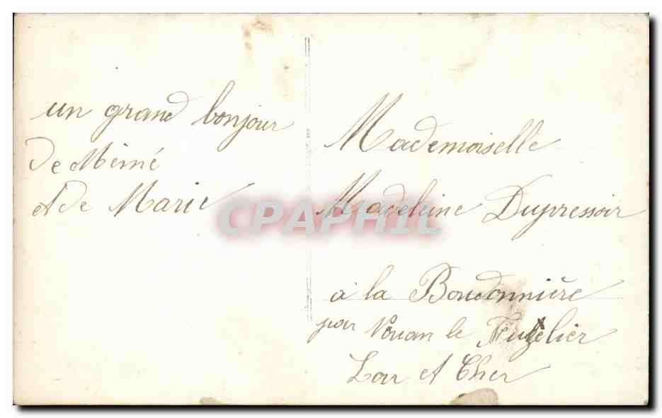 CPA Fantaisie Elephant Bonne annee — Verso