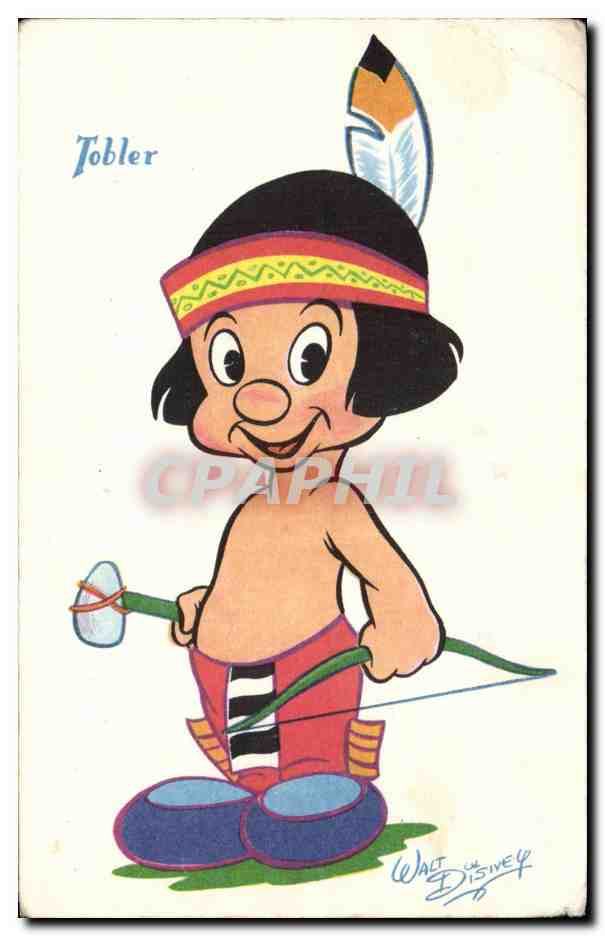 CPA Fantaisie Enfant Indien Indian Walt Disney Tobler