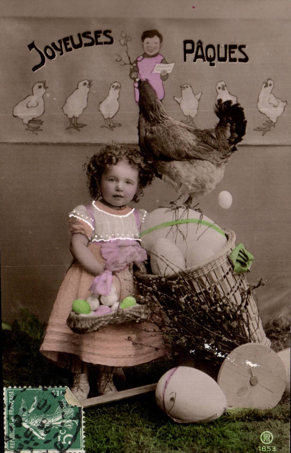 CPA Fantaisie Enfant Joyeuses Paques EAster