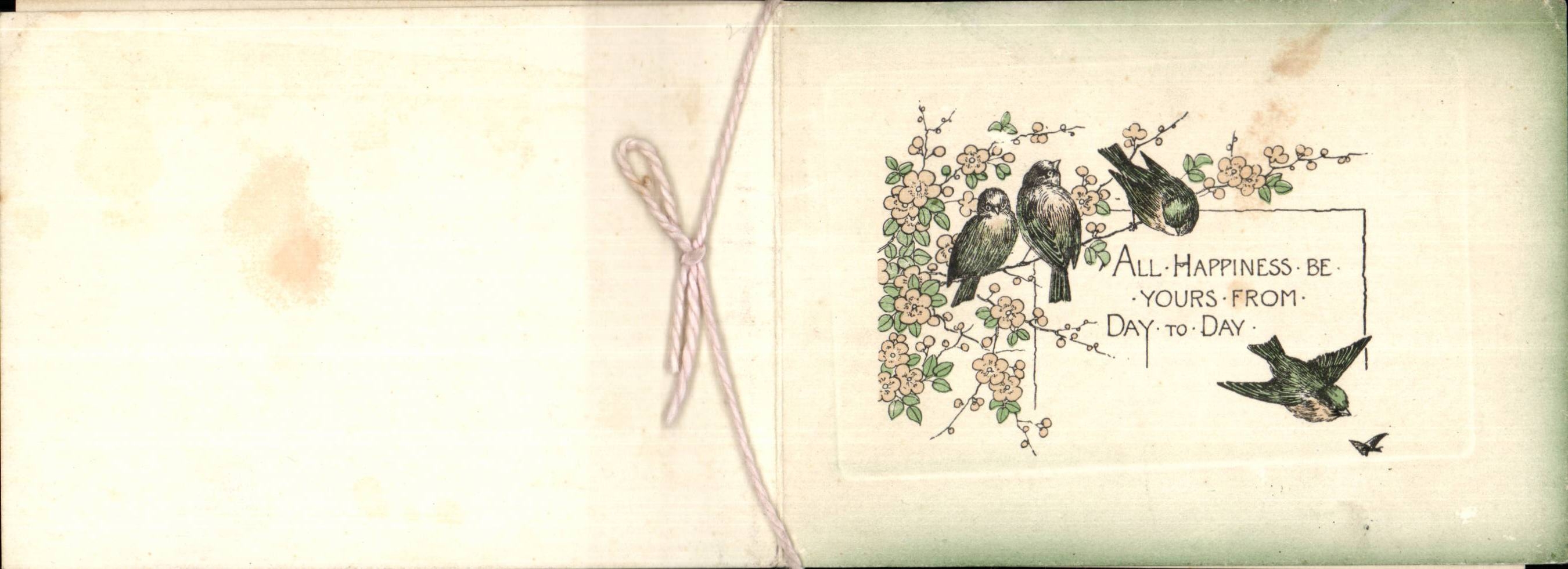 CPA Fantaisie Oiseau Hirondelle