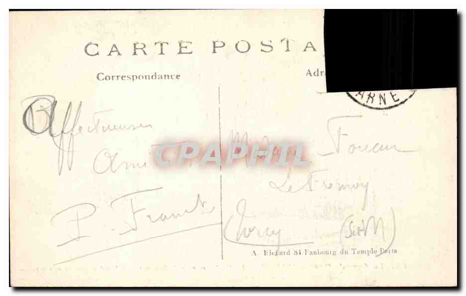 Cathédrale de Reims — Chœur après bombardement allemand — Visé N° 52 — Back