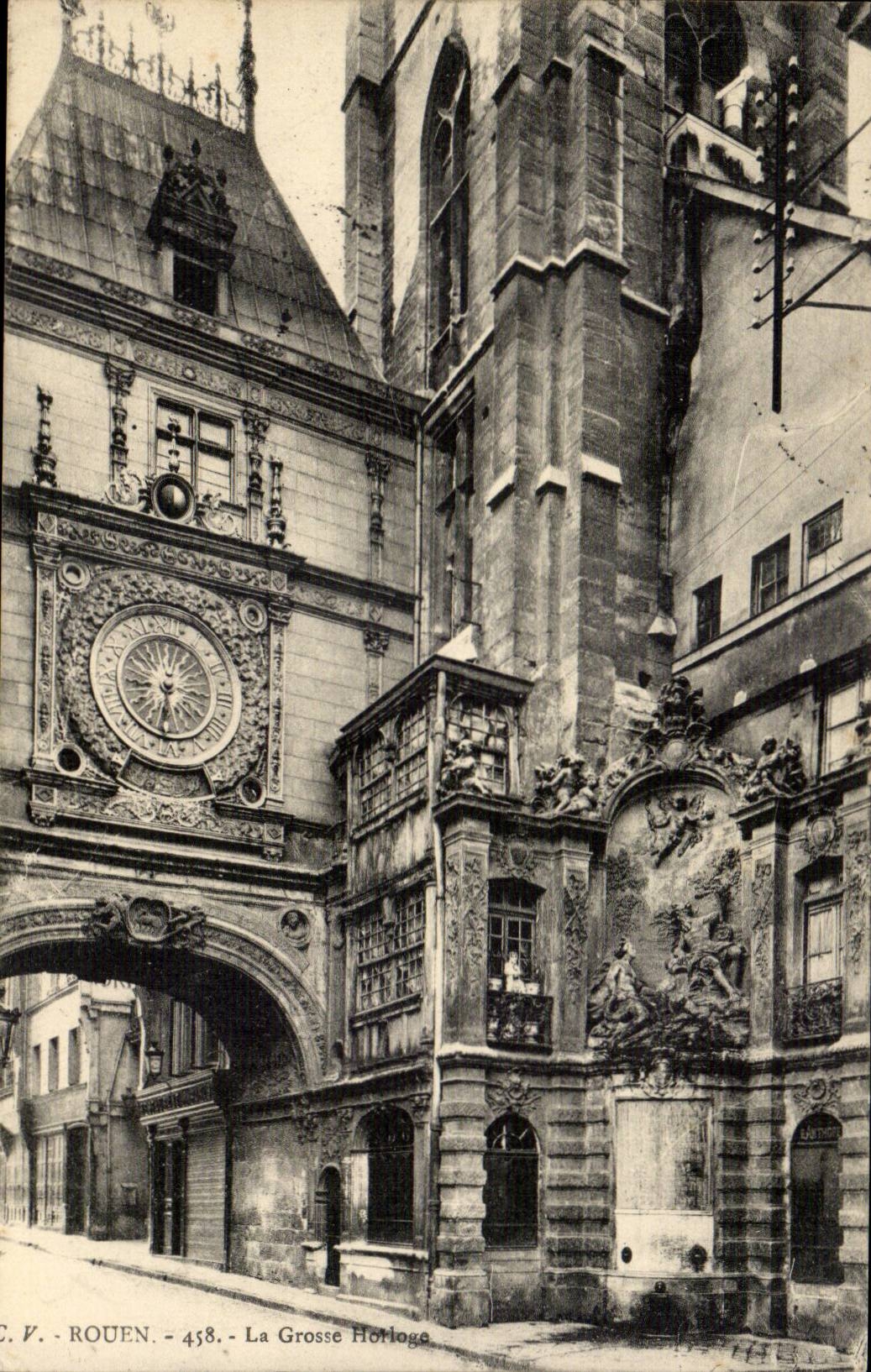 Rouen CPA La grosse horloge Clock