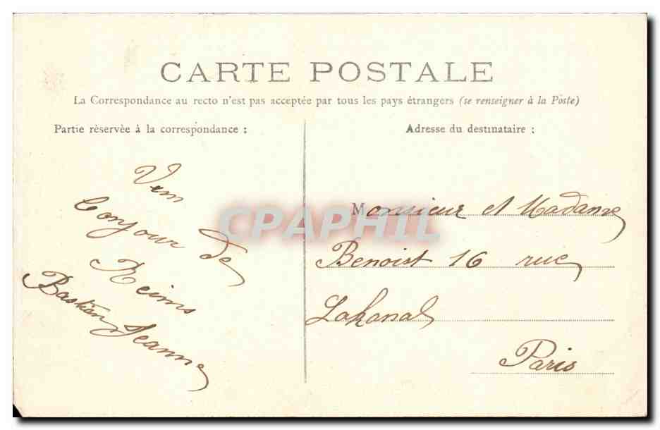 Reims CPA La Pepiniere et le deversoir de la VEsle — Verso