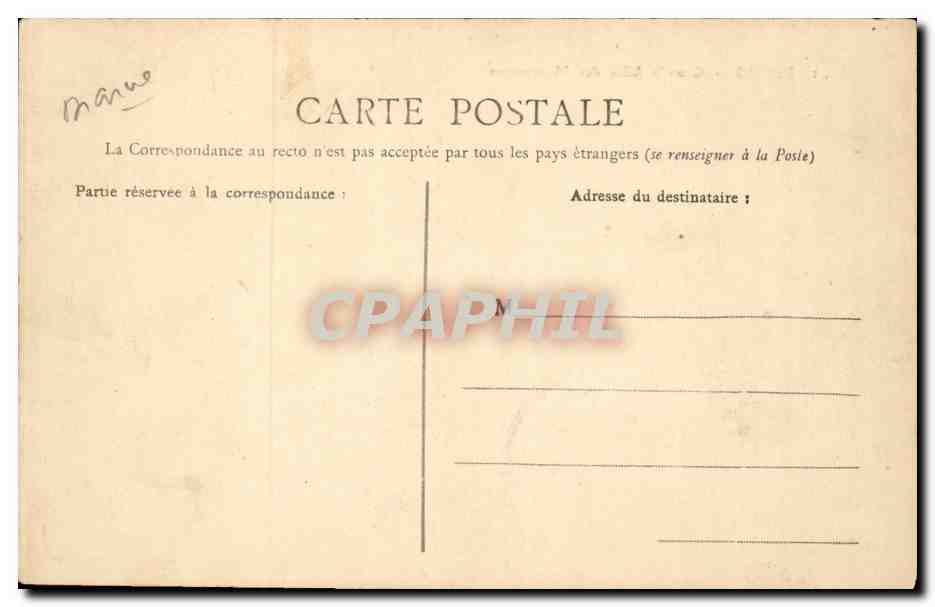 Reims CPA Grande allee des maronniers — Rückseite