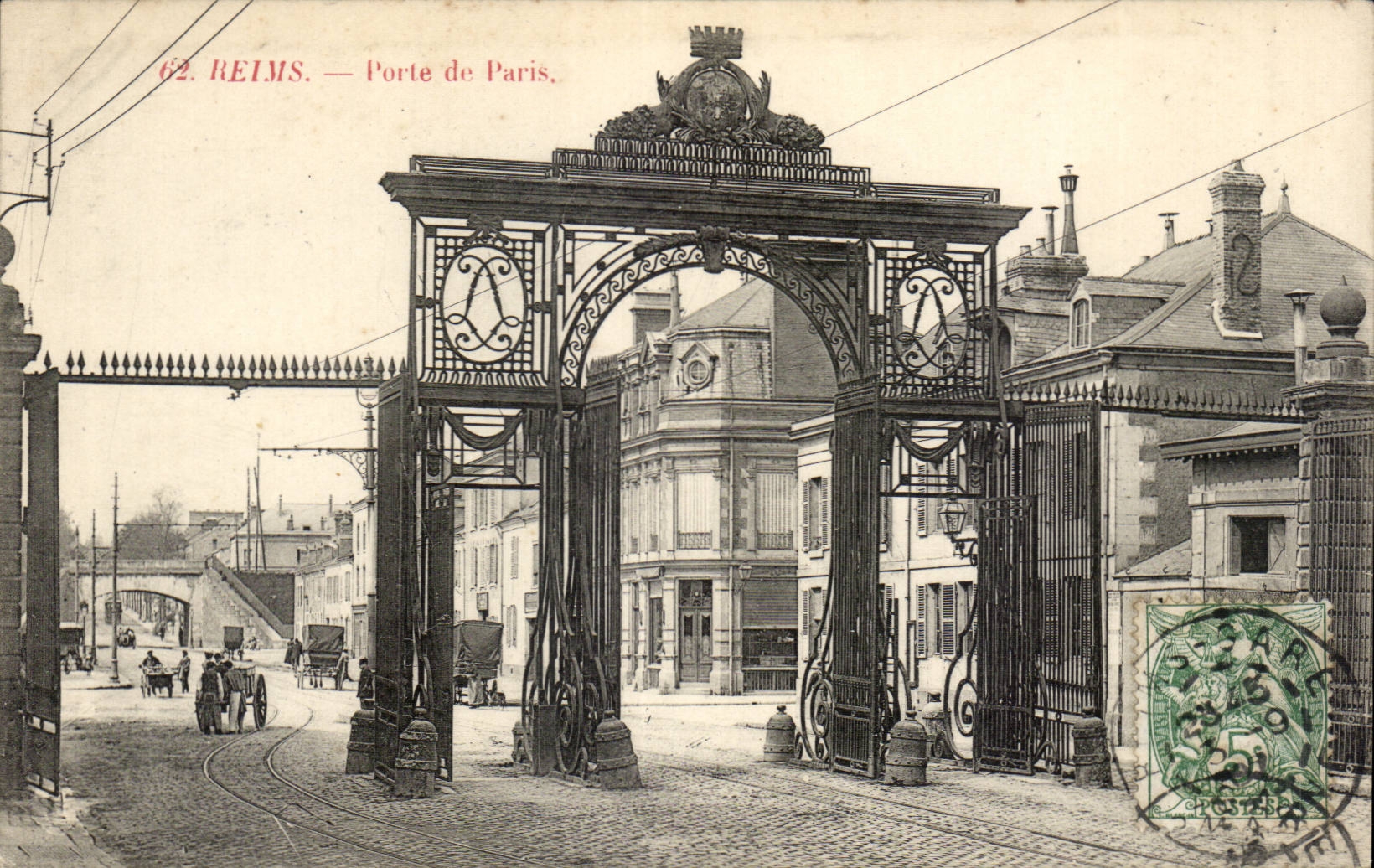 Reims — Porte de Paris — éditeur inconnu, n° 62